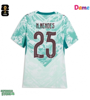 Portugal Nuno Mendes #25 Replika Udebanetrøje Dame VM 2026 Kortærmet